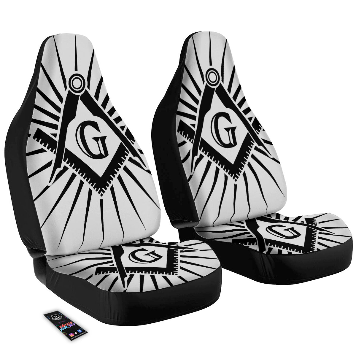 Symbol Freemasonry Print Car Seat Covers-grizzshop