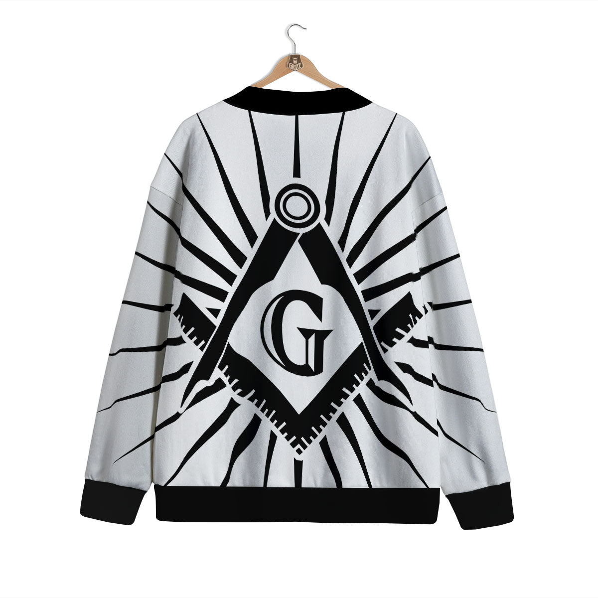 Symbol Freemasonry Print Cardigan-grizzshop