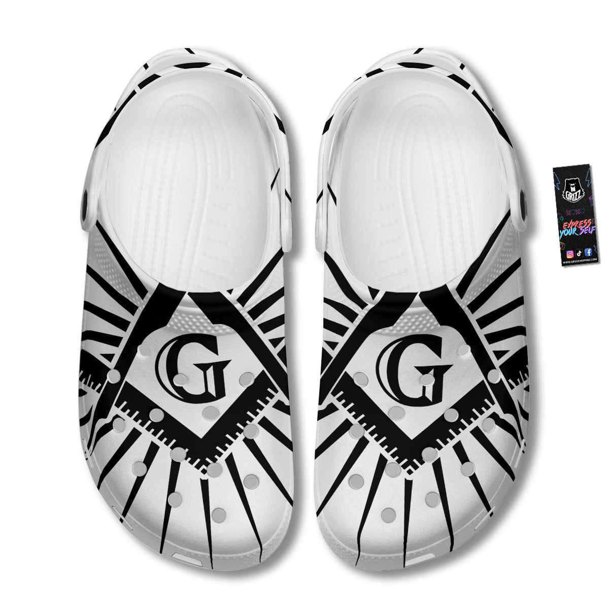 Symbol Freemasonry Print Clog-grizzshop