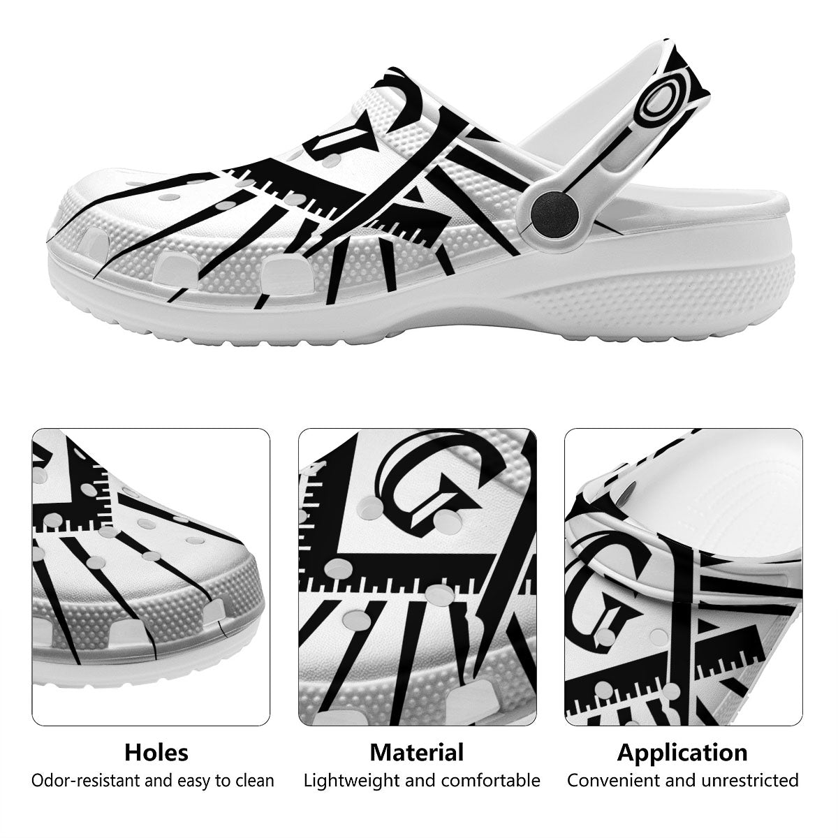 Symbol Freemasonry Print Clog-grizzshop