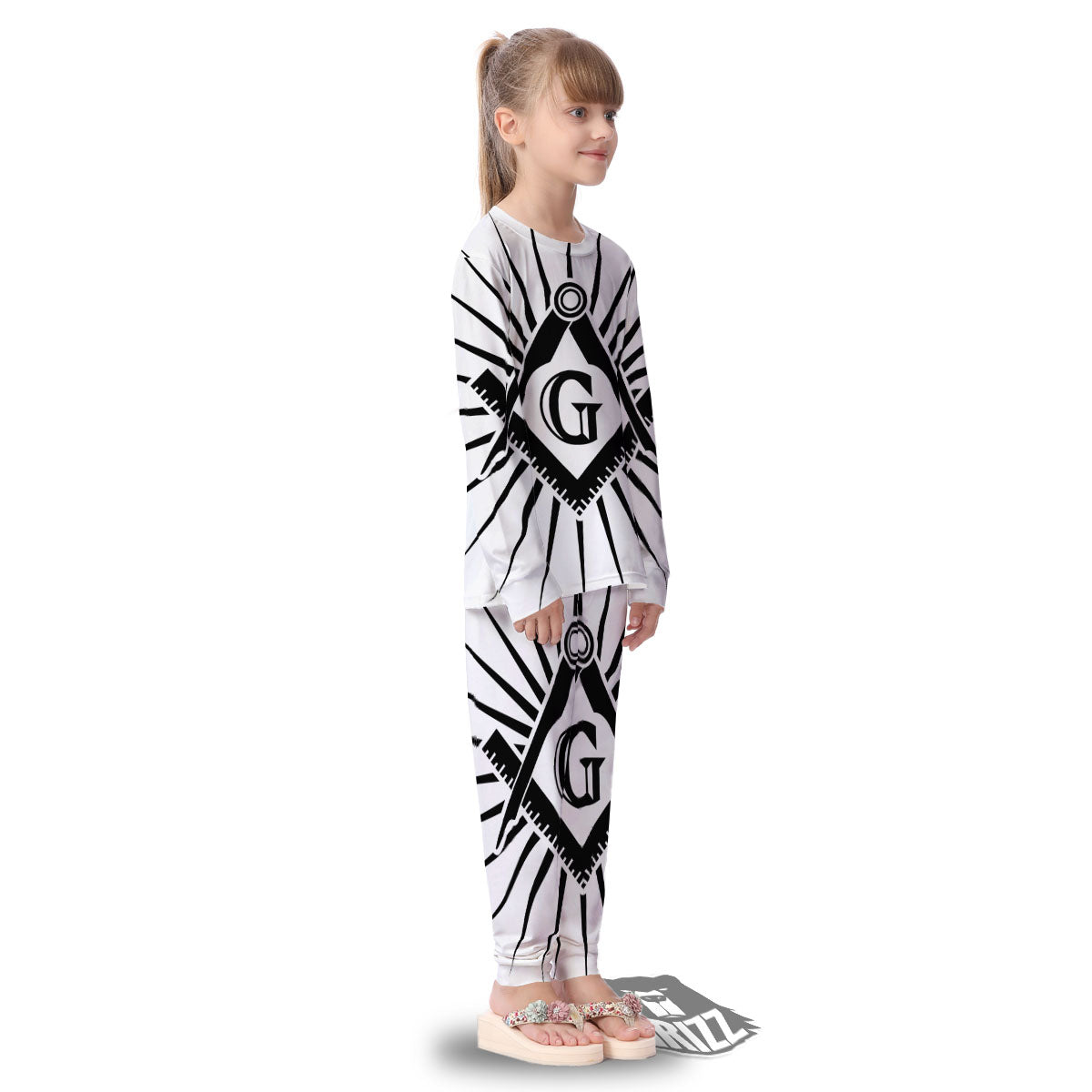 Symbol Freemasonry Print Kid's Pajamas-grizzshop