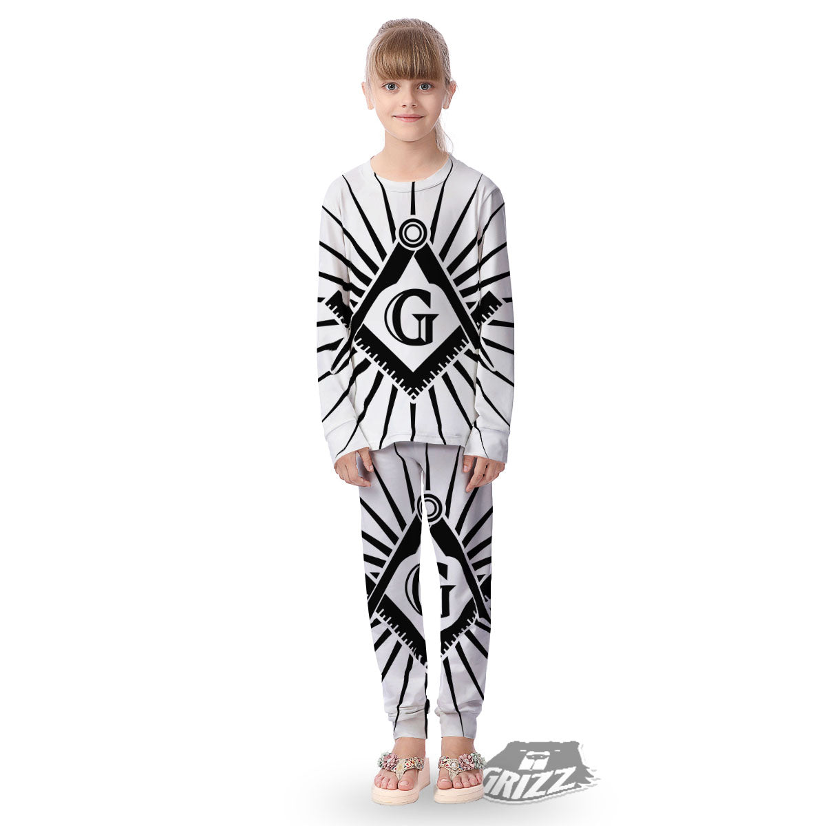 Symbol Freemasonry Print Kid's Pajamas-grizzshop