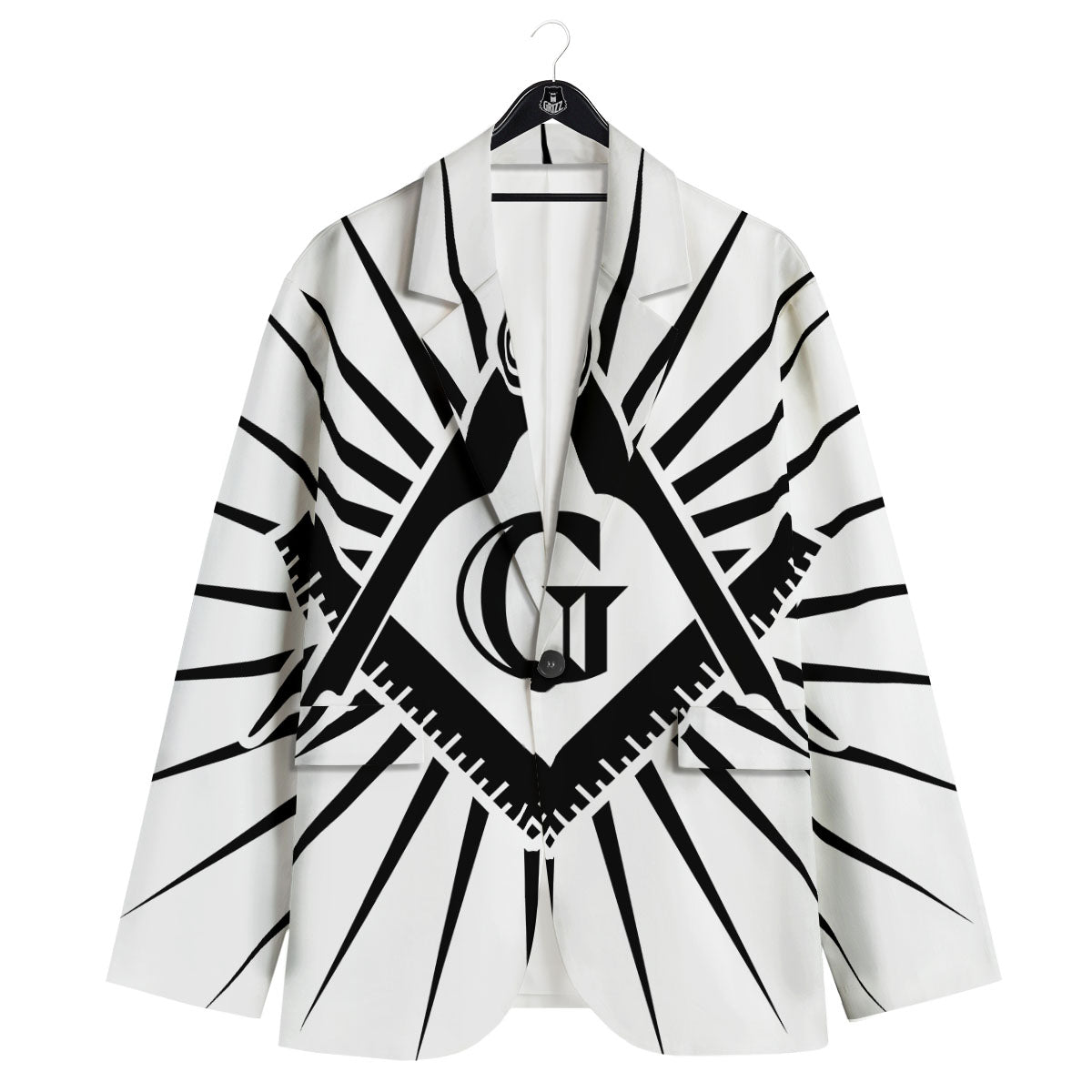 Symbol Freemasonry Print Men's Sport Coat-grizzshop