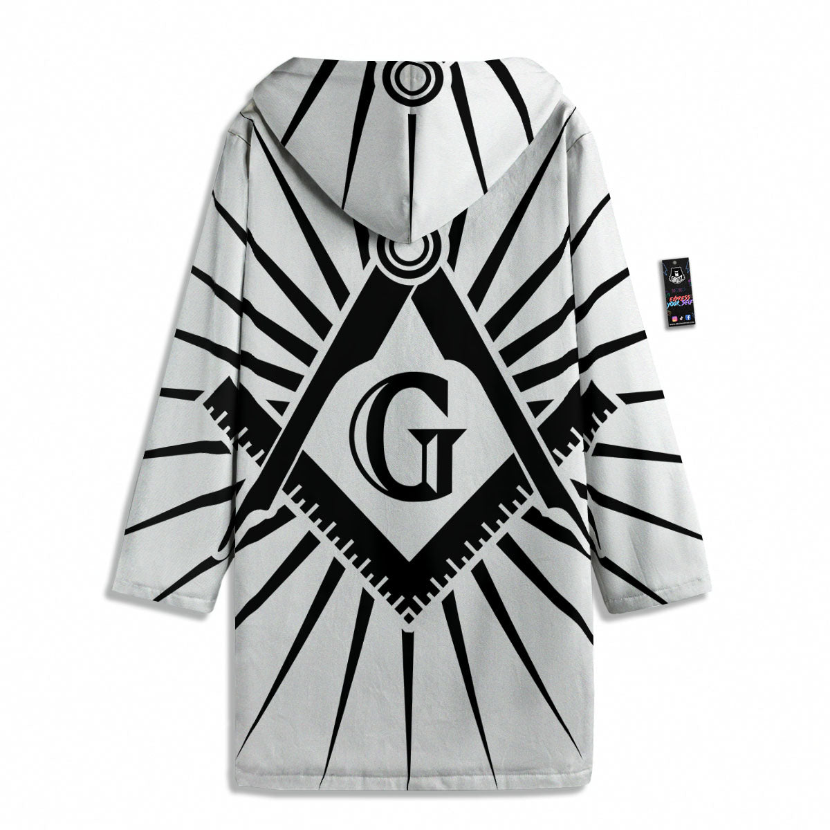 Symbol Freemasonry Print Men's Windbreaker Jacket-grizzshop