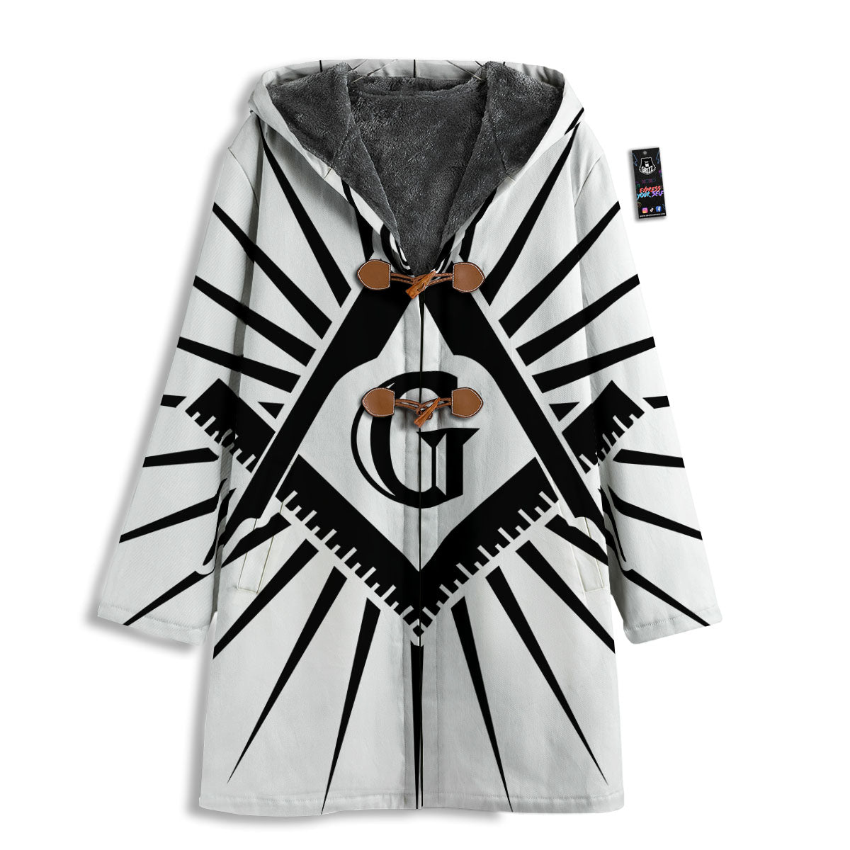 Symbol Freemasonry Print Men's Windbreaker Jacket-grizzshop