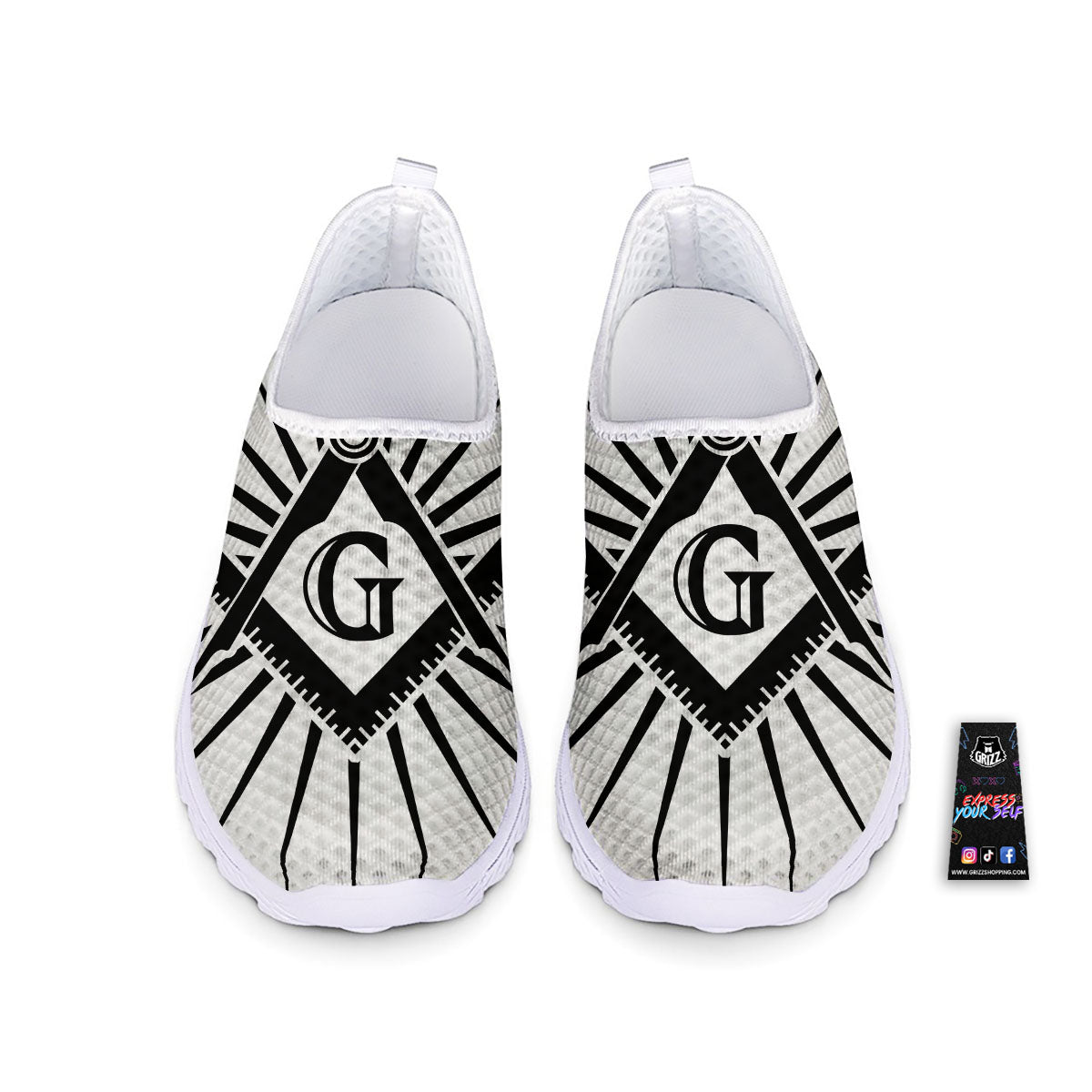 Symbol Freemasonry Print Nurse Shoes-grizzshop