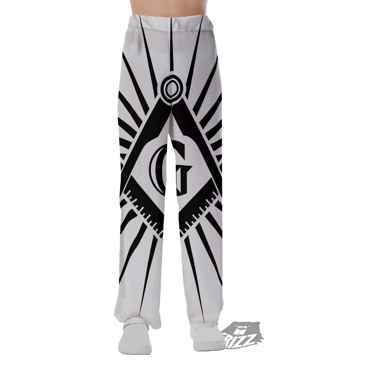 Symbol Freemasonry Print Pajama Pants-grizzshop