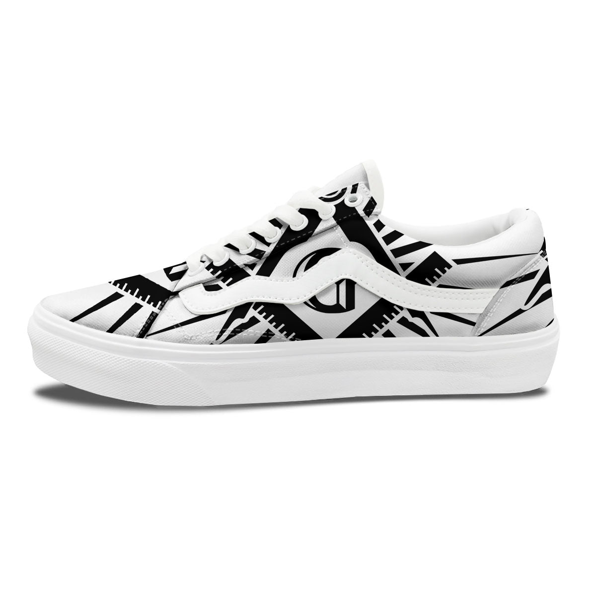 Symbol Freemasonry Print Skate Shoes-grizzshop