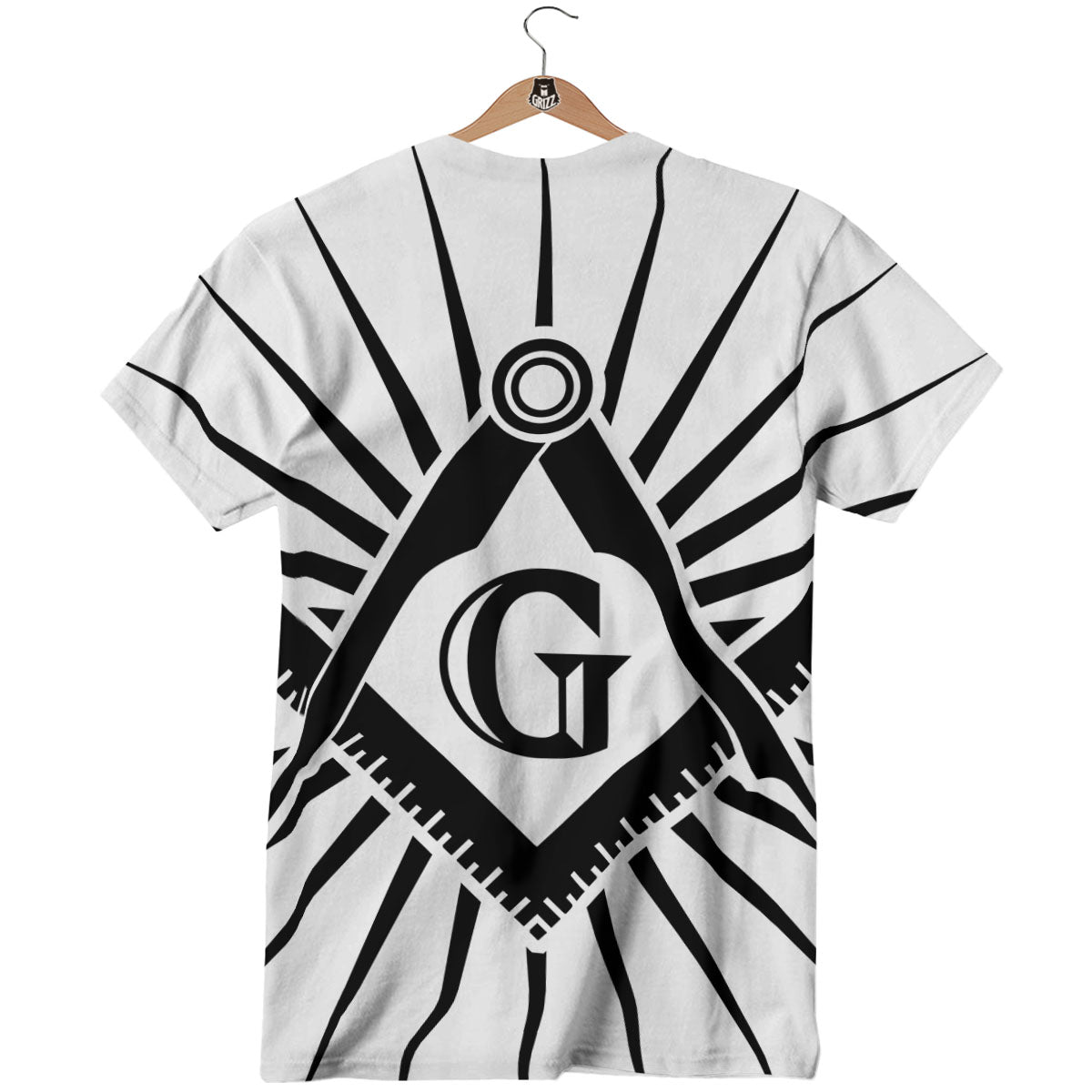 Symbol Freemasonry Print T-Shirt-grizzshop