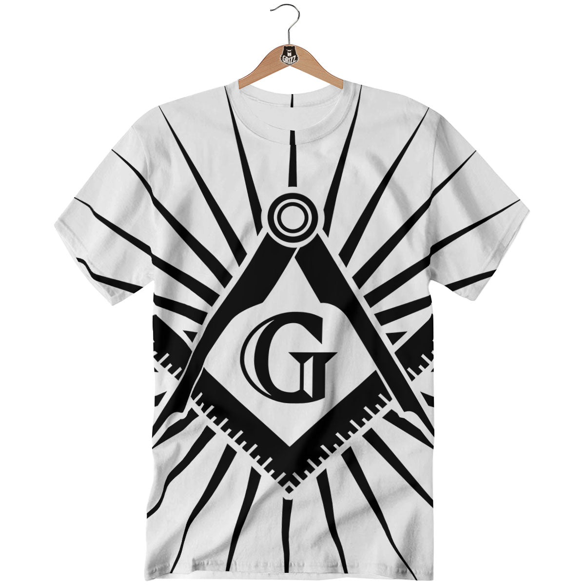 Symbol Freemasonry Print T-Shirt-grizzshop