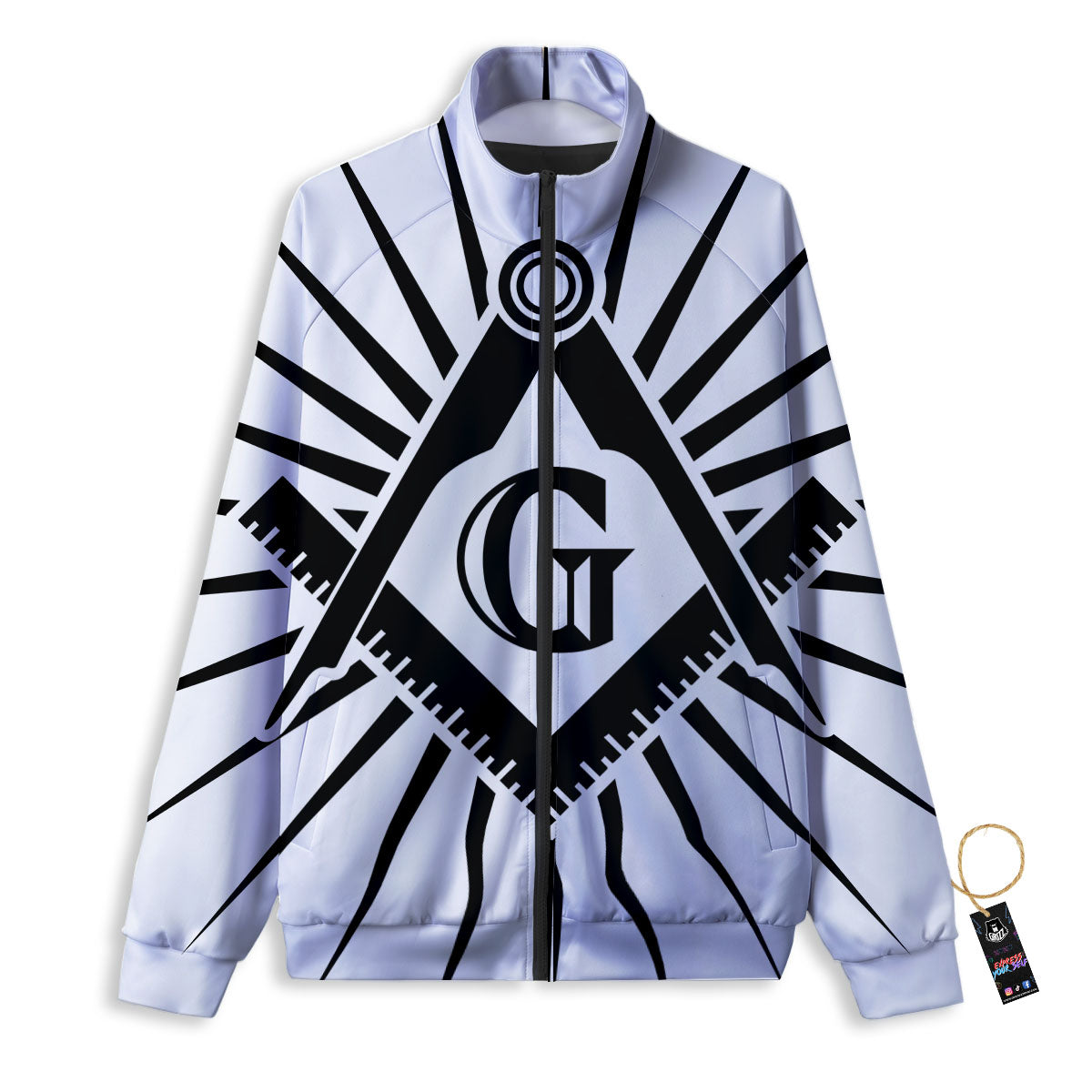 Symbol Freemasonry Print Track Jacket-grizzshop