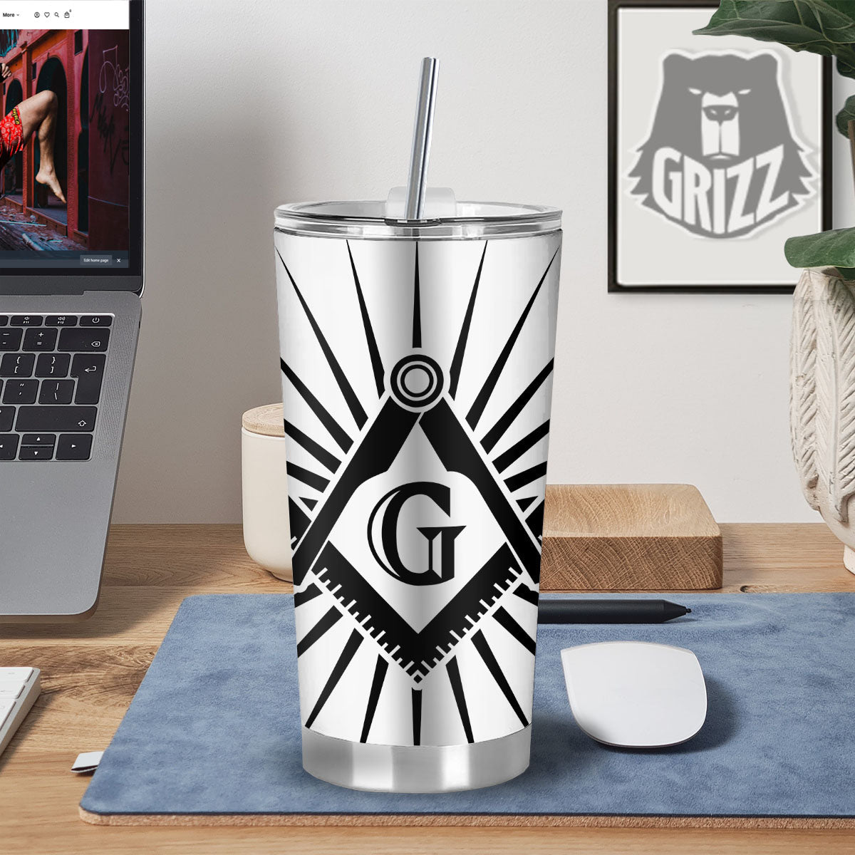 Symbol Freemasonry Print Tumbler-grizzshop