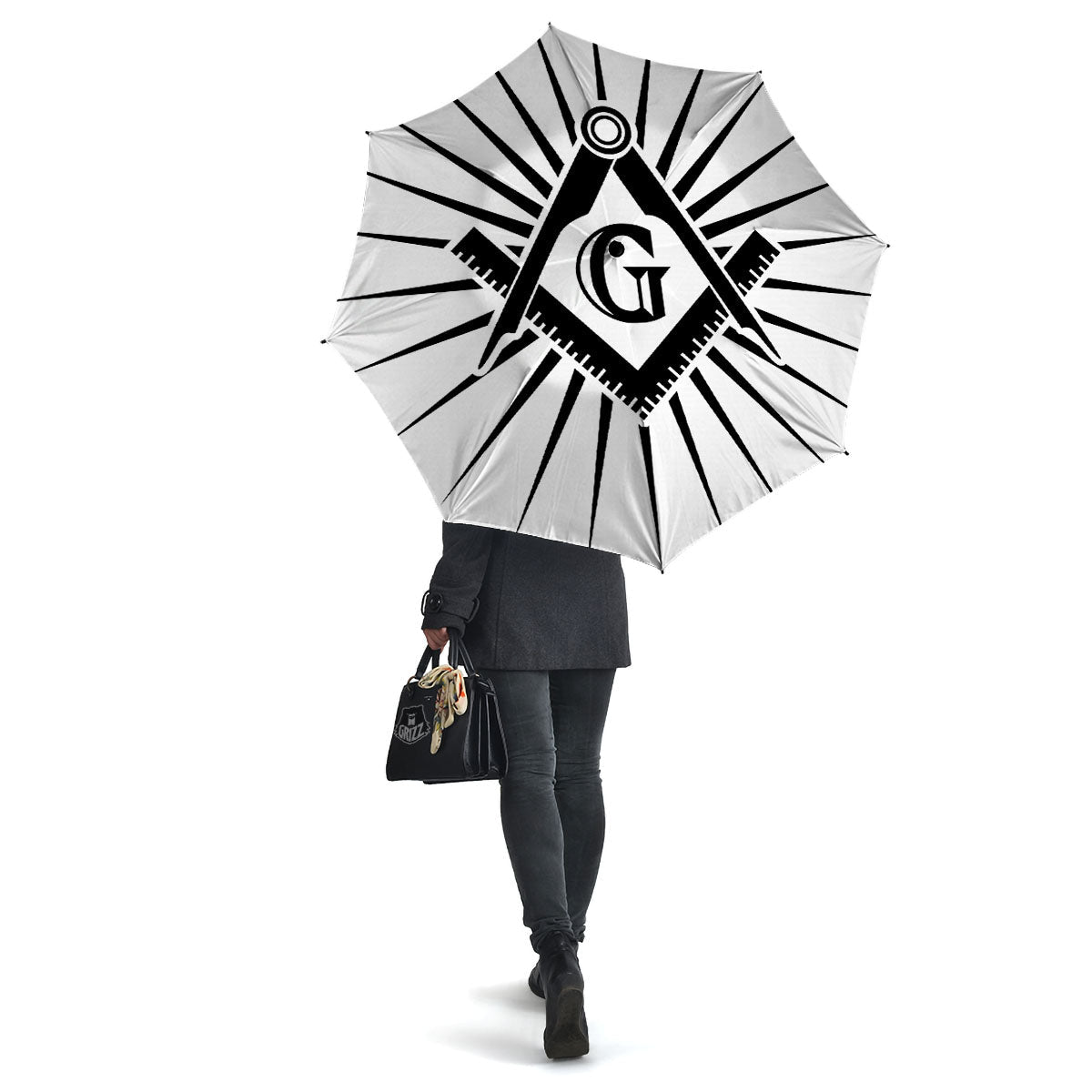 Symbol Freemasonry Print Umbrella-grizzshop