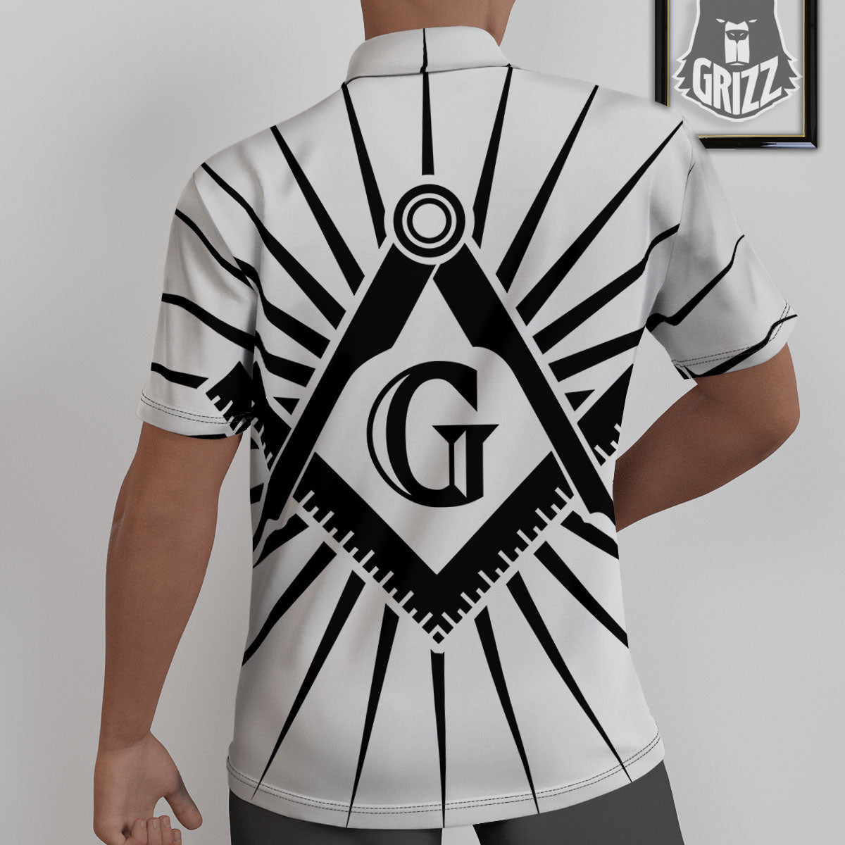 Symbol Freemasonry Print Untucked Shirts-grizzshop