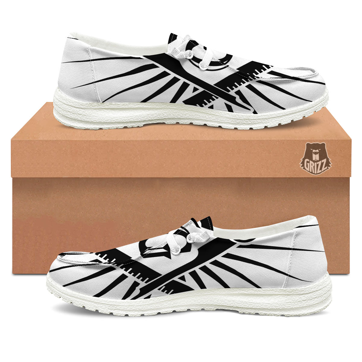 Symbol Freemasonry Print White Loafers-grizzshop