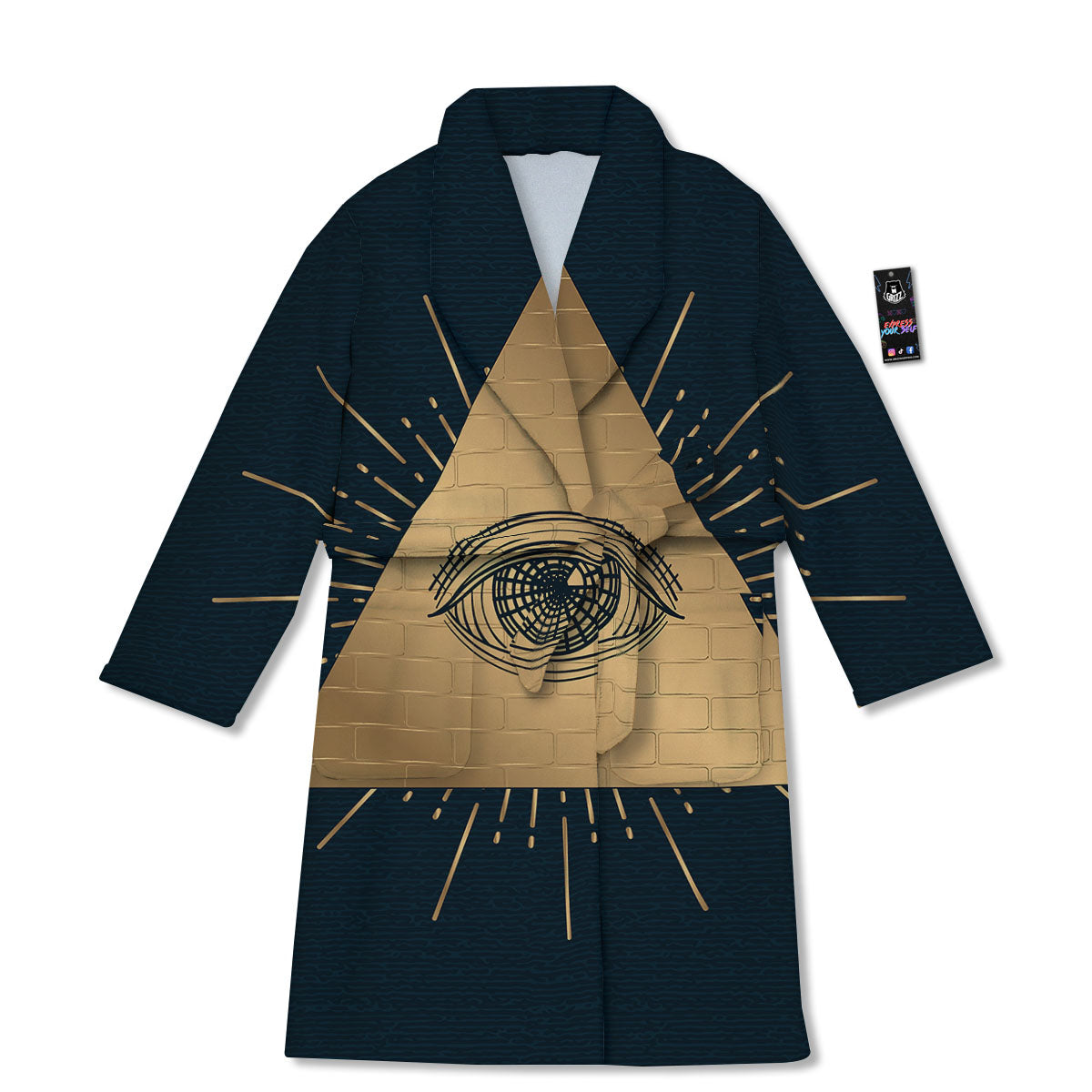 Symbol Illuminati Print Bathrobe-grizzshop