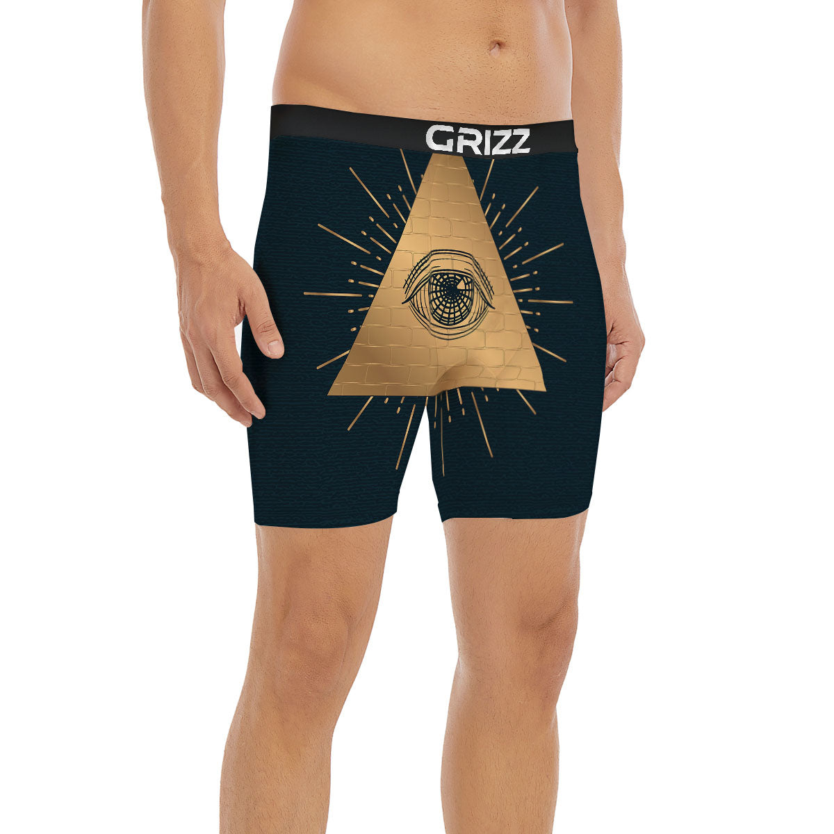 Symbol Illuminati Print Boxer Briefs-grizzshop
