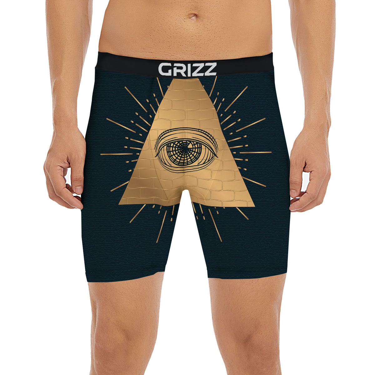 Symbol Illuminati Print Boxer Briefs-grizzshop