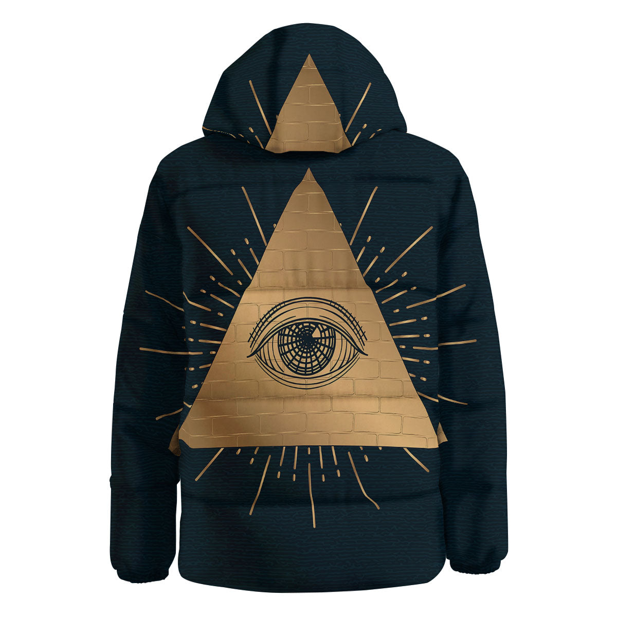 Symbol Illuminati Print Down Jacket-grizzshop