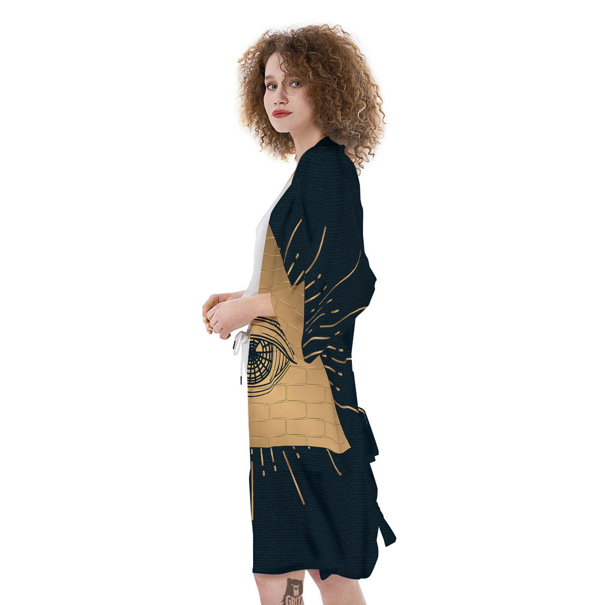 Symbol Illuminati Print Kimono-grizzshop