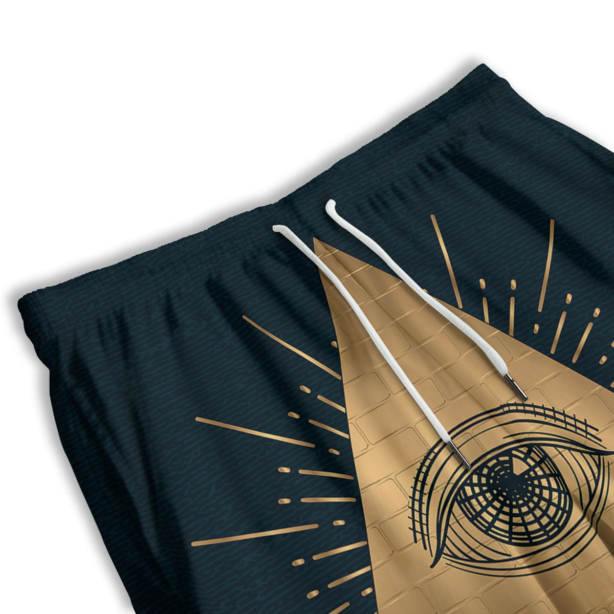 Symbol Illuminati Print Men's Athletic Shorts