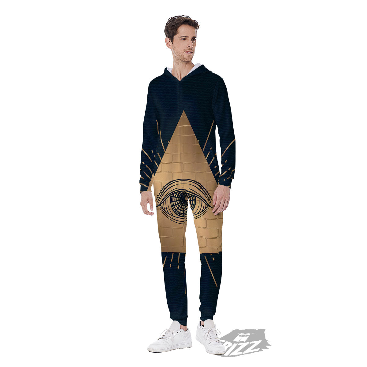 Symbol Illuminati Print Men's Jumpsuit-grizzshop