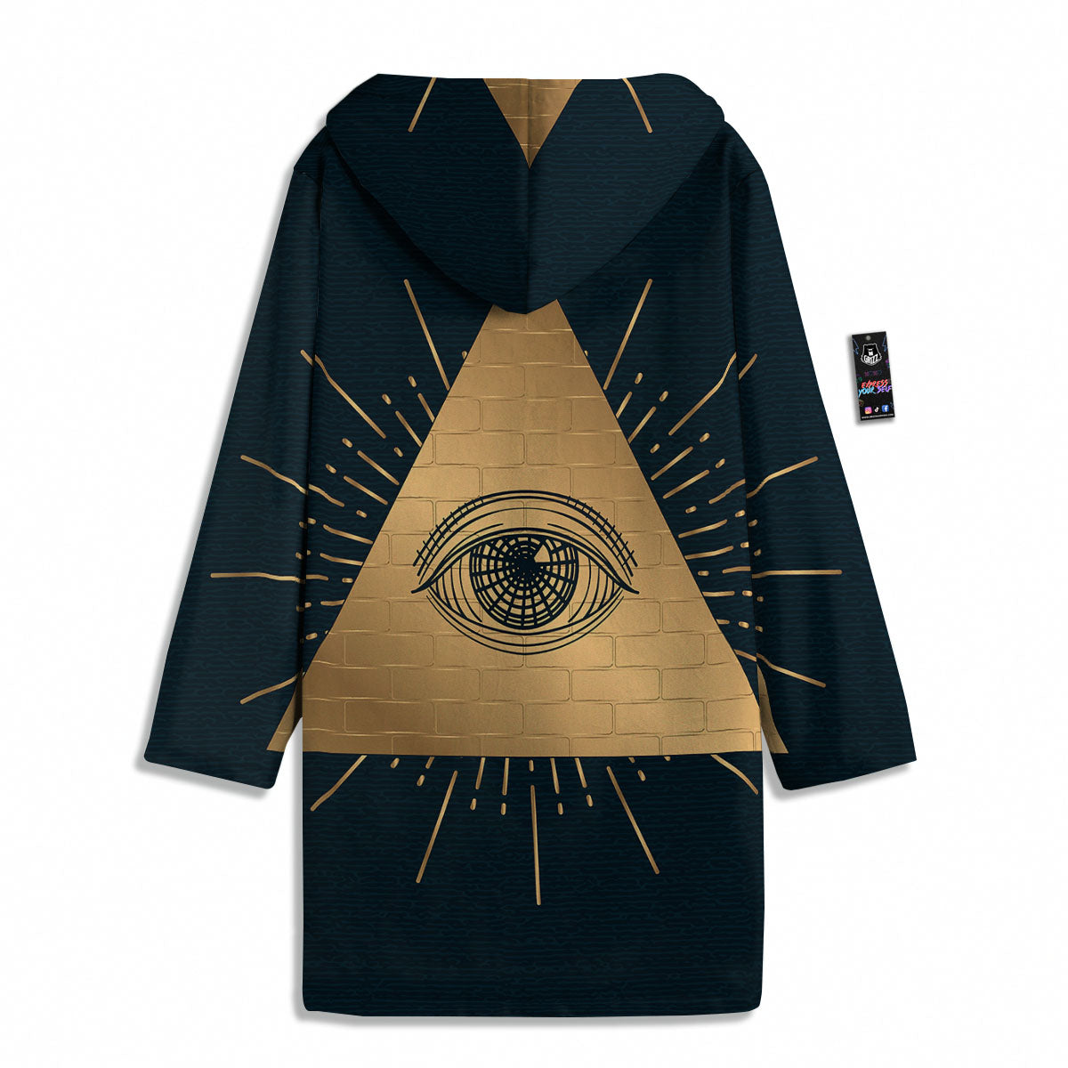 Symbol Illuminati Print Men's Windbreaker Jacket-grizzshop