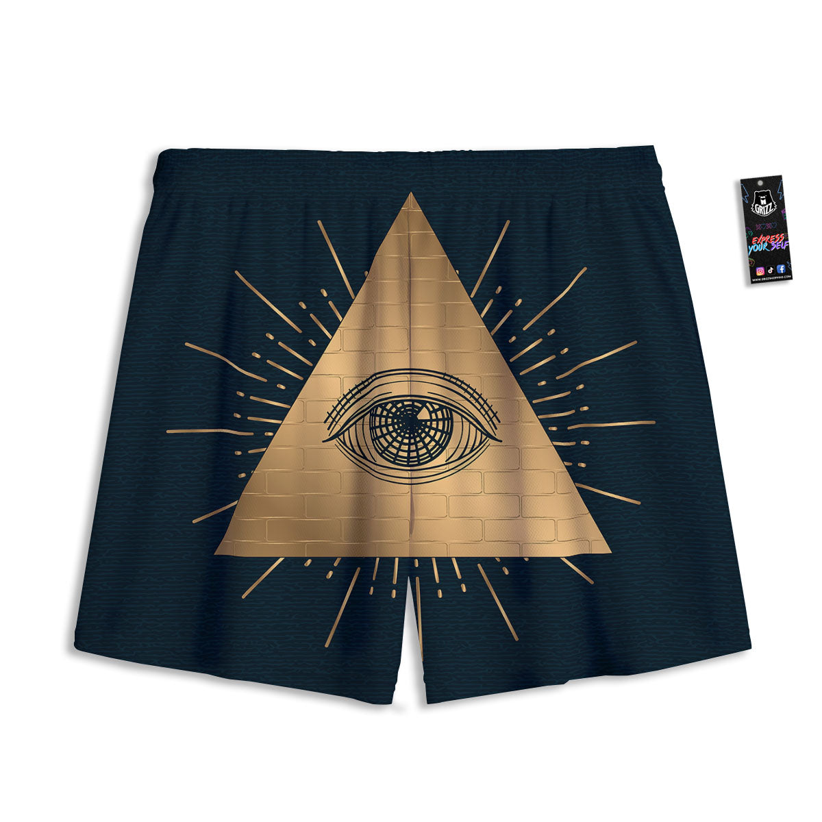 Symbol Illuminati Print Mesh Shorts