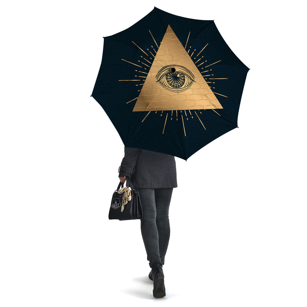 Symbol Illuminati Print Umbrella-grizzshop