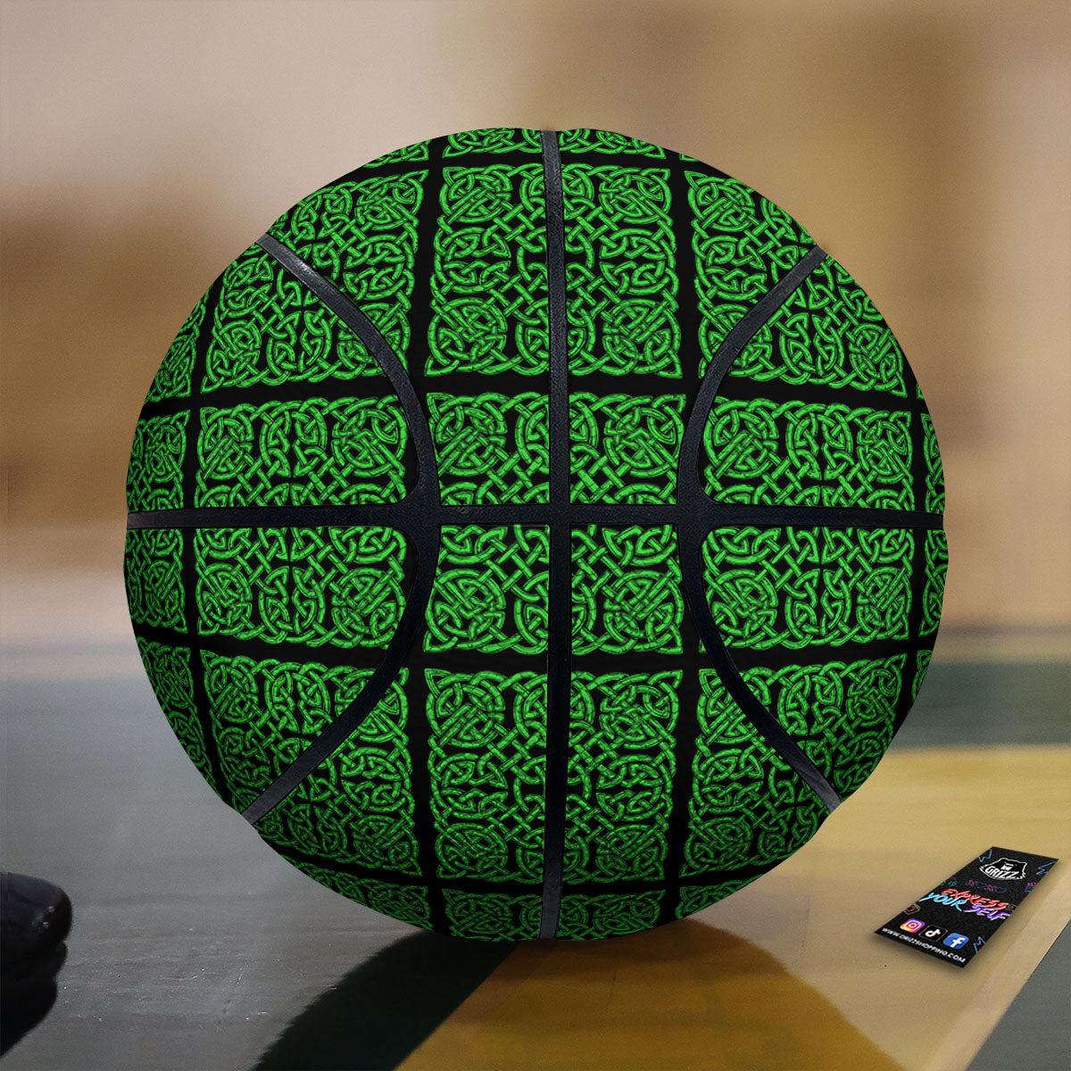 Symbol Irish Celtic Print Pattern Basketball-grizzshop