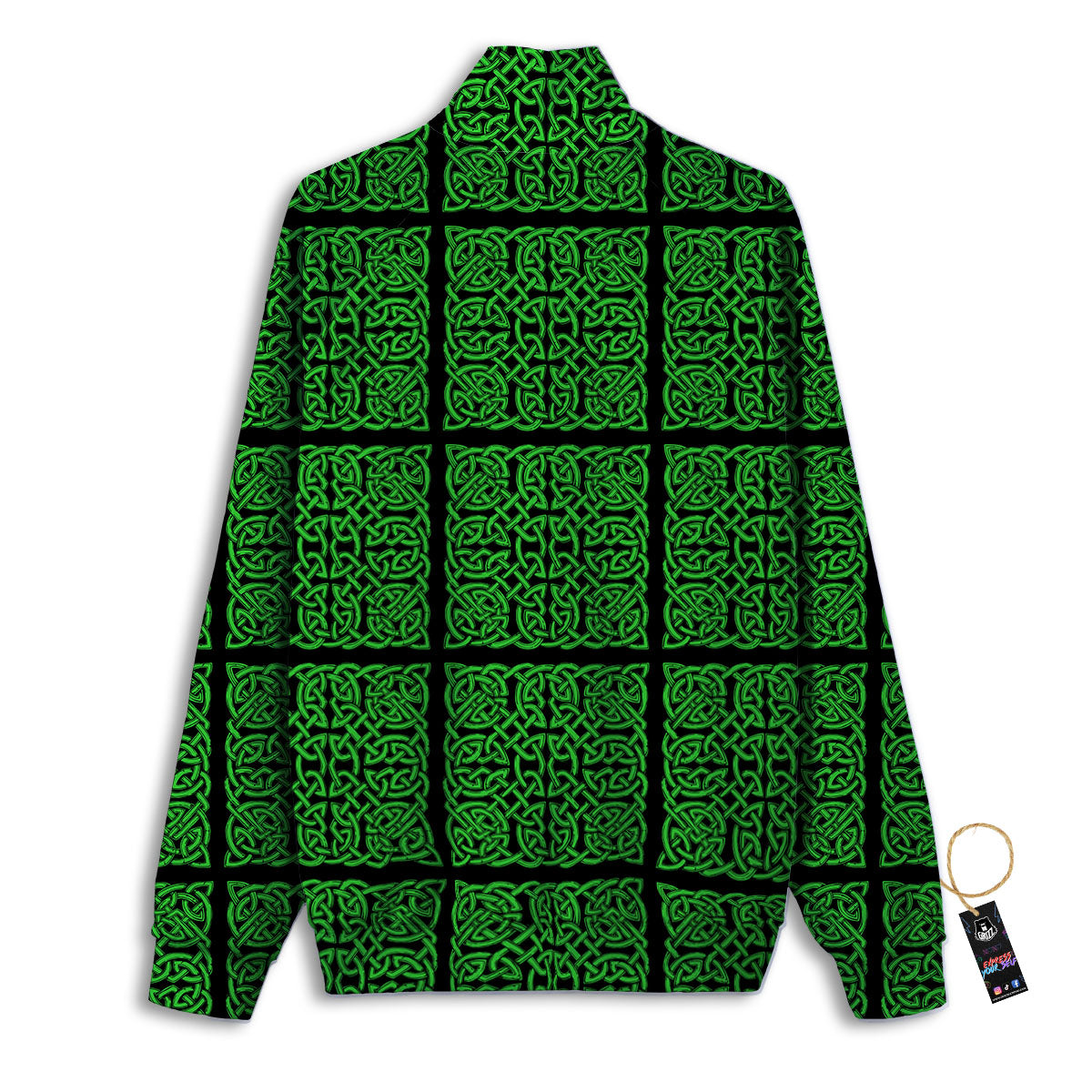 Symbol Irish Celtic Print Pattern Track Jacket-grizzshop