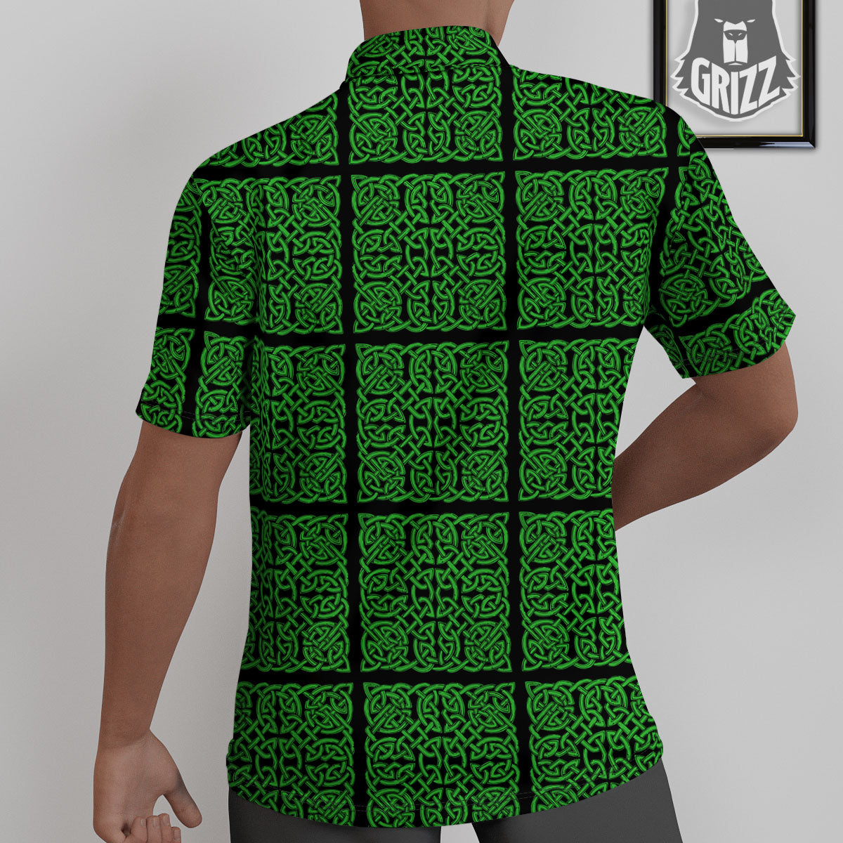 Symbol Irish Celtic Print Pattern Untucked Shirts-grizzshop