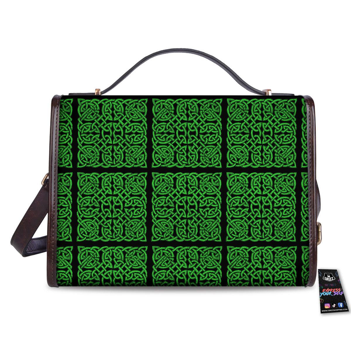 Symbol Irish Celtic Print Pattern Women's Satchel Bag-grizzshop