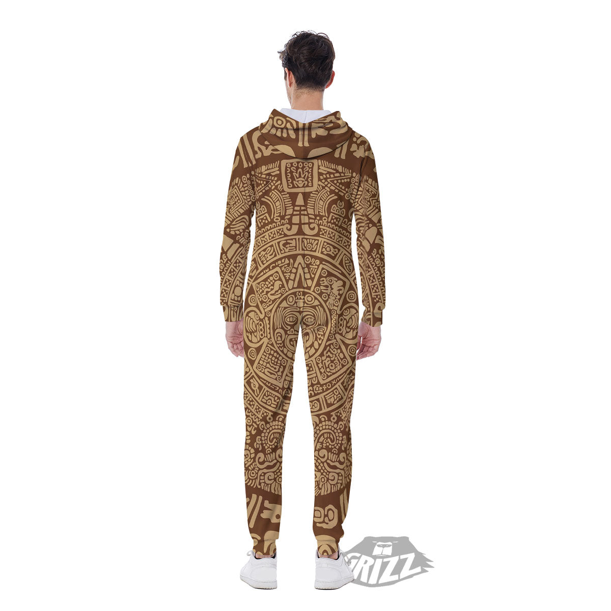 Symbol Mayan Print Men's Jumpsuit-grizzshop