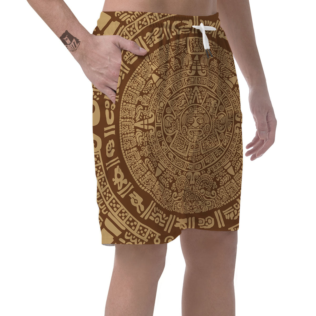 Symbol Mayan Print Men's Shorts-grizzshop