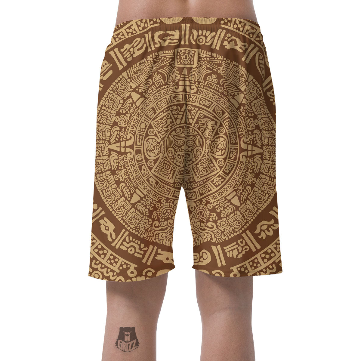 Symbol Mayan Print Men's Shorts-grizzshop