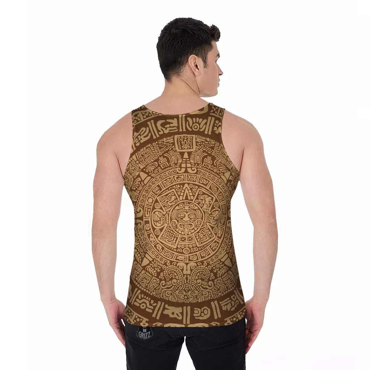 Symbol Mayan Print Men's Tank Top-grizzshop