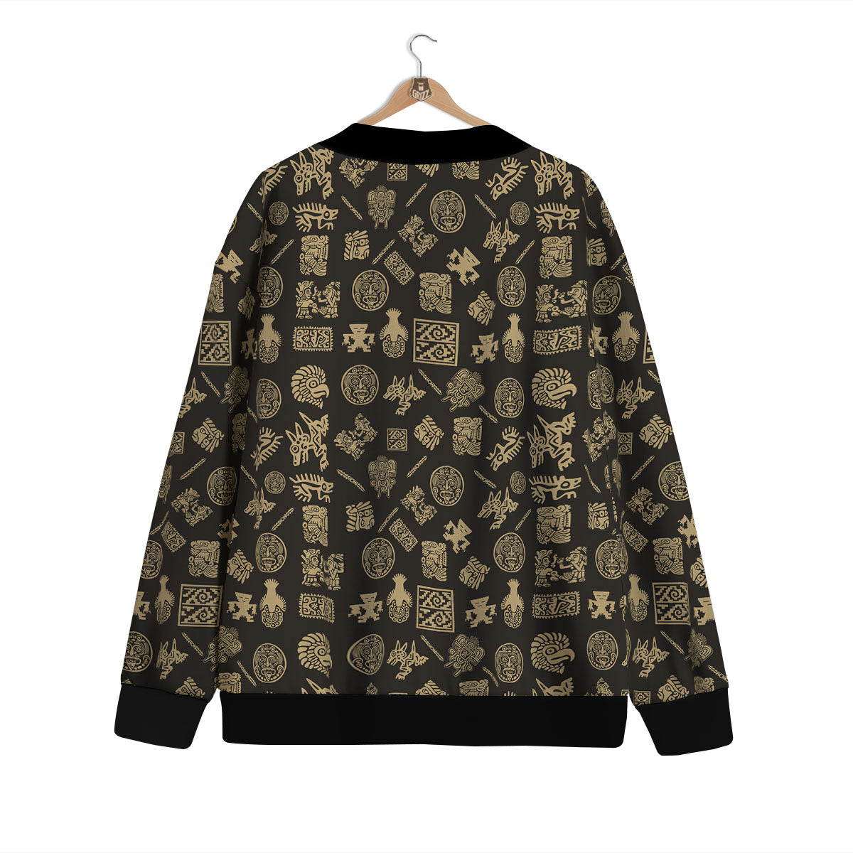 Symbol Mayan Print Pattern Cardigan-grizzshop