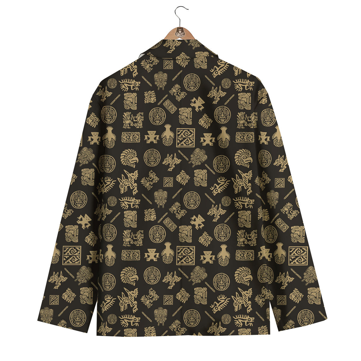 Symbol Mayan Print Pattern Men's Blazer-grizzshop