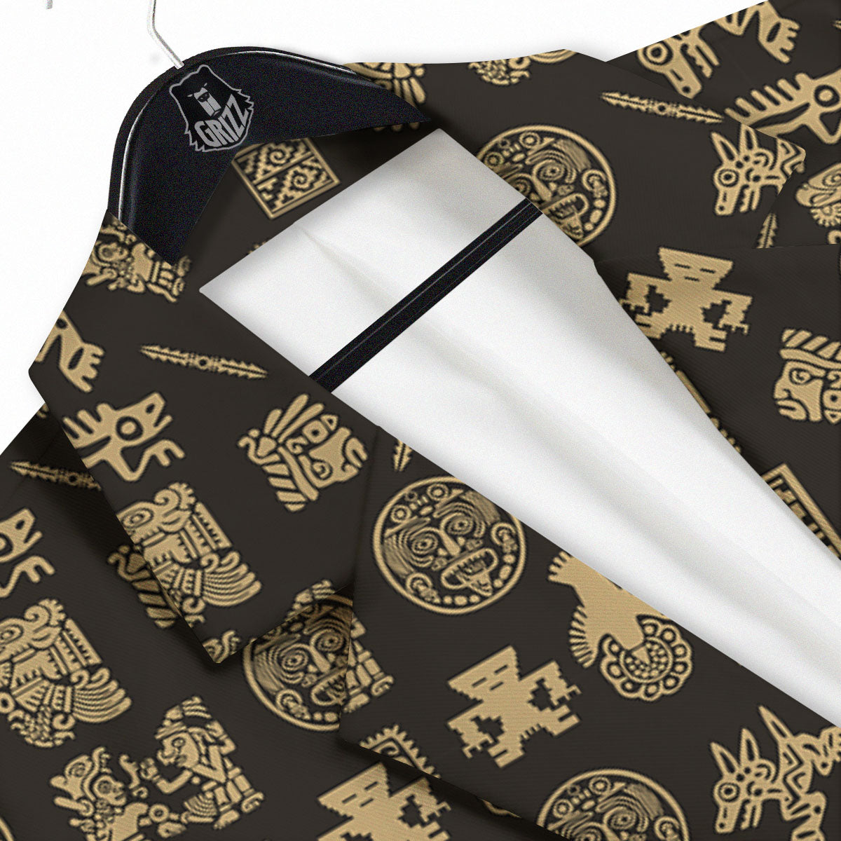 Symbol Mayan Print Pattern Men's Sport Coat-grizzshop