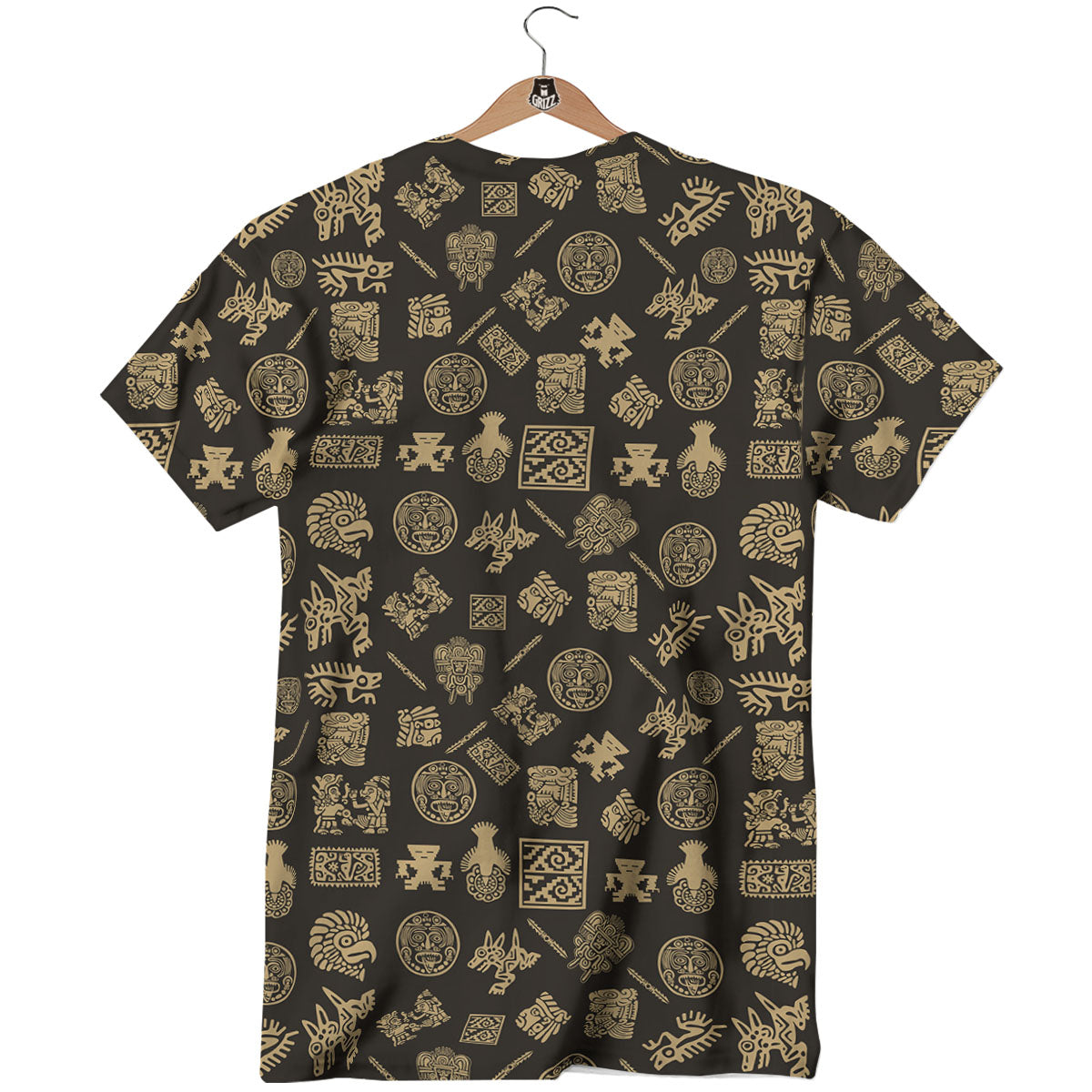 Symbol Mayan Print Pattern T-Shirt-grizzshop