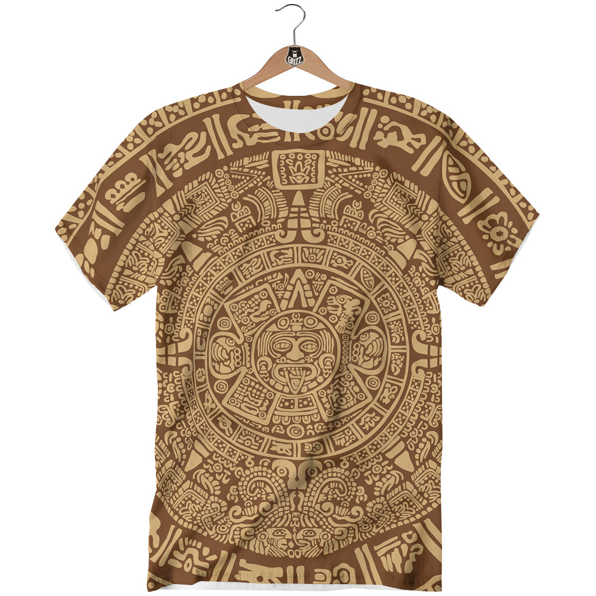 Symbol Mayan Print T-Shirt-grizzshop