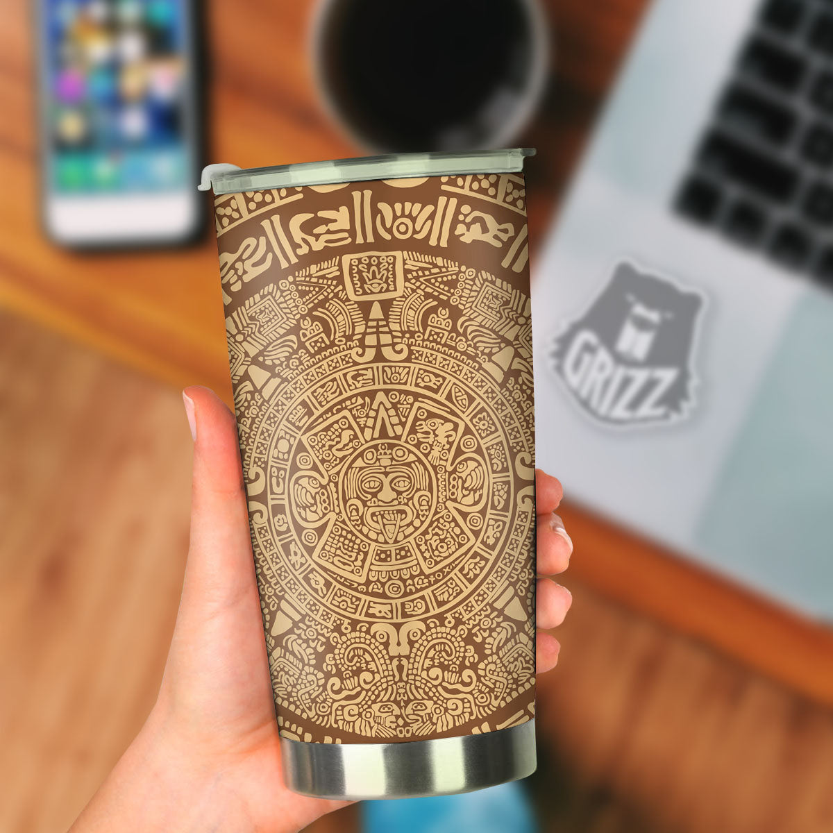 Symbol Mayan Print Tumbler-grizzshop