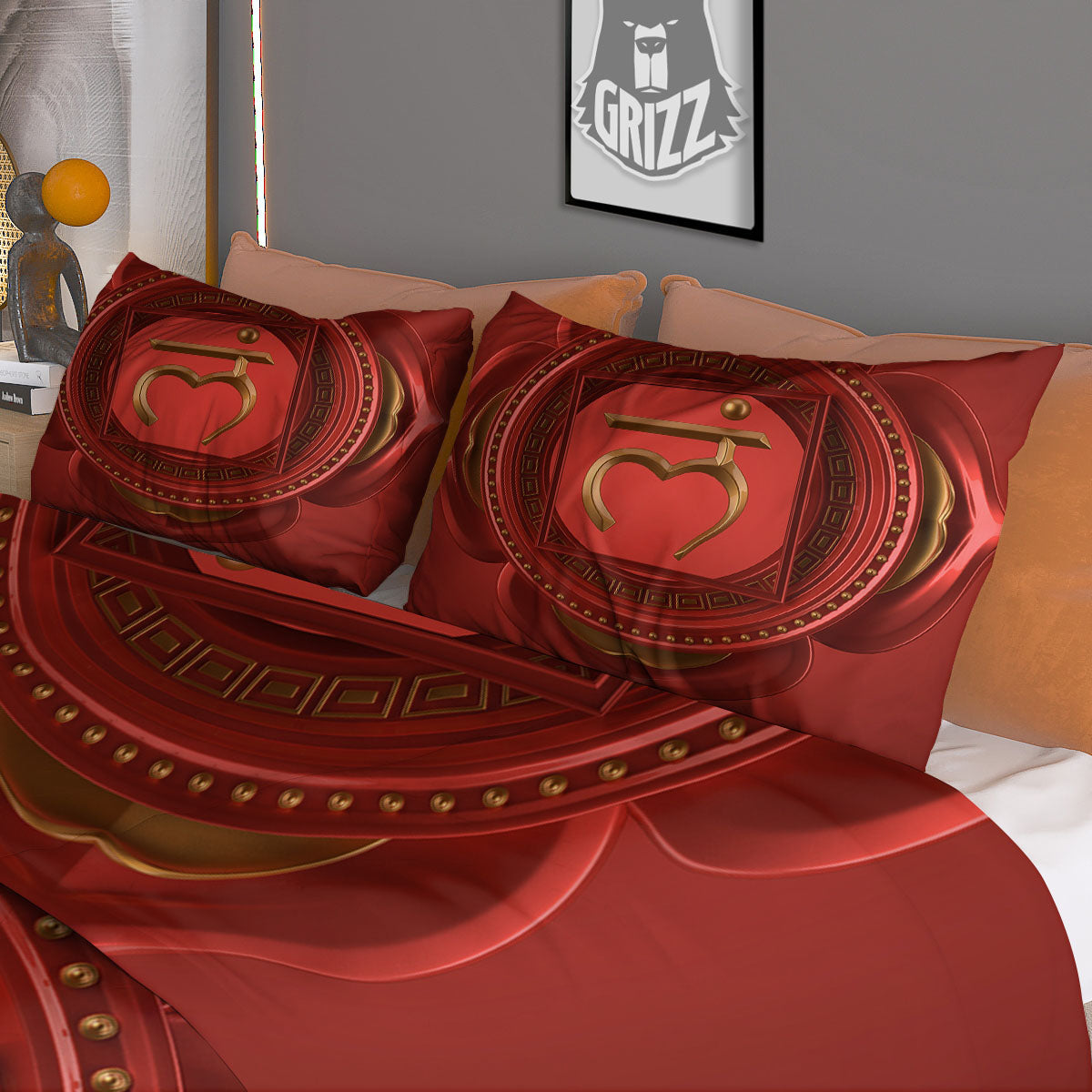 Symbol Muladhara Chakra Print Duvet Cover Bedding Set