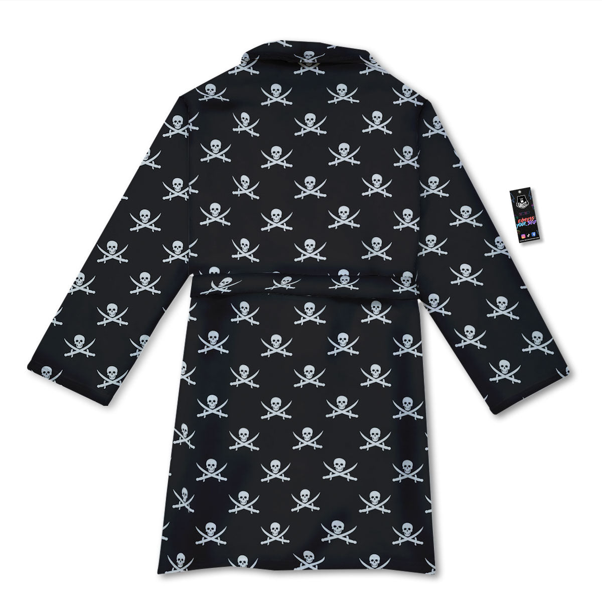 Symbol Pirate Skull Print Pattern Bathrobe-grizzshop