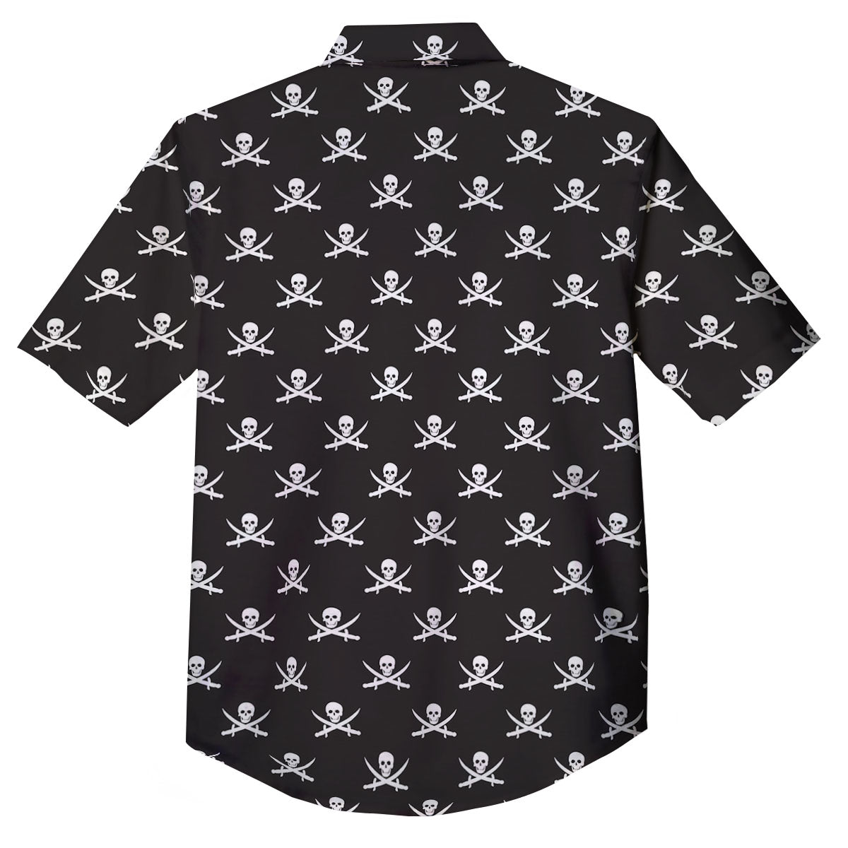 Symbol Pirate Skull Print Pattern Button Up Shirt-grizzshop