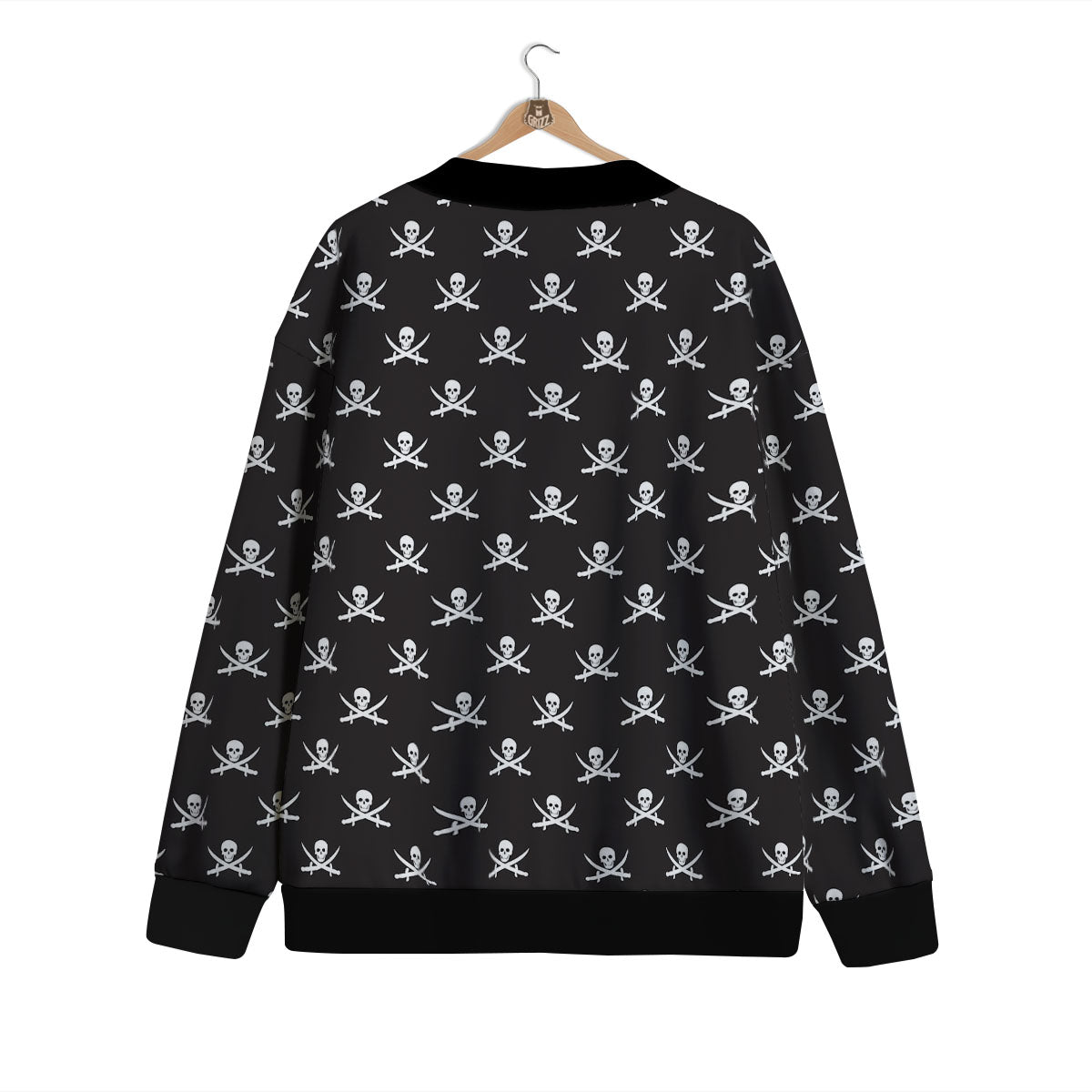 Symbol Pirate Skull Print Pattern Cardigan-grizzshop