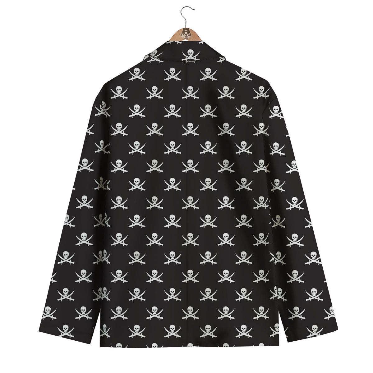 Symbol Pirate Skull Print Pattern Men's Blazer-grizzshop