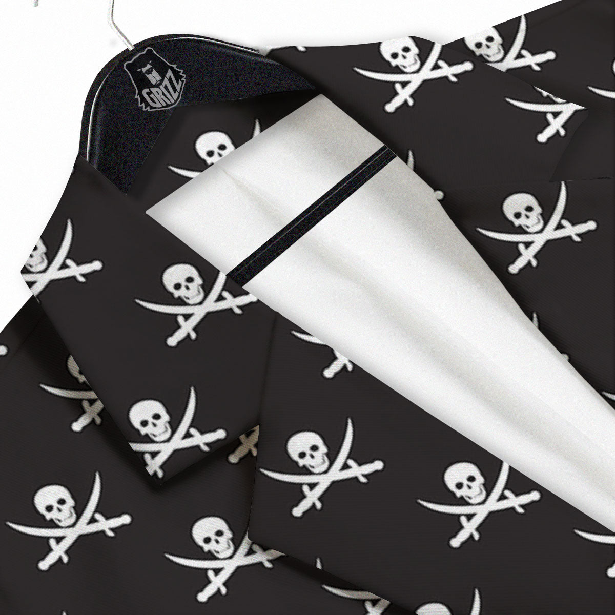 Symbol Pirate Skull Print Pattern Men's Sport Coat-grizzshop