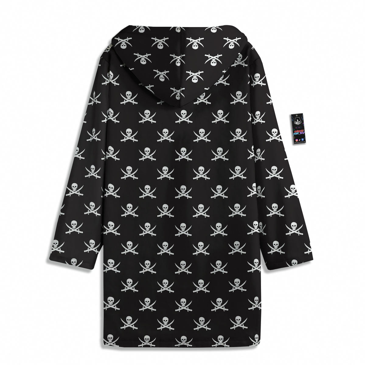Symbol Pirate Skull Print Pattern Men's Windbreaker Jacket-grizzshop